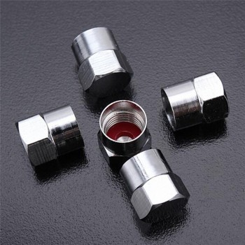 Car-styling CARPRIE Valve Caps 5*Tyre Dust Car Wheel Tire Valve Cap Stem Screw Cover Stainless Steel Hexagon td1213 dropship