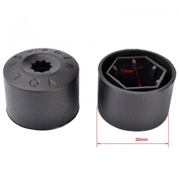 Tire Repair 20Pcs x Black Wheel Nut Bolt Protection Cover Cap 17mm For VW Passat Jetta Polo Golf MK4 Passat Audi Beetle Hub