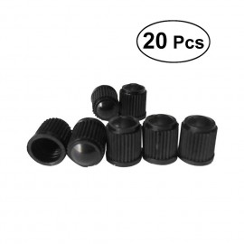 20pcs Plastic Bicycle Car Tire Valve Stem Caps Schrader Valve Caps Dust Covers for Bike Auto SUV Truck Motorcycle (Black)