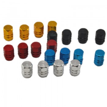 4pcs Universal Aluminum Car Tyre Air Valve Caps Bicycle Tire Valve Cap Car Wheel Styling Round Red Black Blue Silver Gold