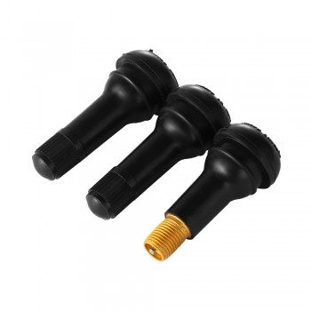 4Pcs/set TR413 Tubeless Car Wheel Tire Valve Stems with Caps  Black Tyre Rubber Valves With Dust Caps