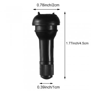 4Pcs/set TR413 Tubeless Car Wheel Tire Valve Stems with Caps  Black Tyre Rubber Valves With Dust Caps