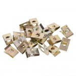 20Pcs Car Door Panel Screw U-Type Iron Nuts Plate Clip Fastener  #287422
