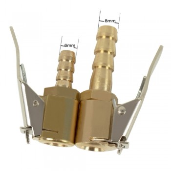 6mm 8mm Clamp Brass Tyre Valve Air Pump Chuck Clip Tire Inflator Valve Connector Car Truck Tyre