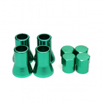 8pcs TR413 Aluminium Alloy Wheel Tyre Tire Cover Valve Stem Sleeves  with Hex Caps Red Yellow Blue Green Left Right Front Rear