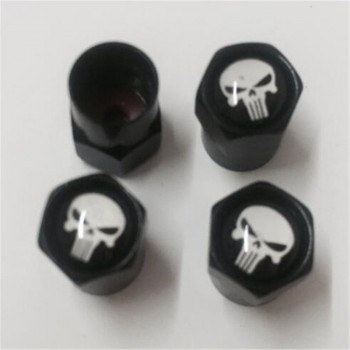 4Pcs/Lot Car  Wheel Tyre Tire Stem Rims Air Valve Cap Anti-Dust Covers For Skeleton Skull Cars Motorcycle Bikes Tire caps