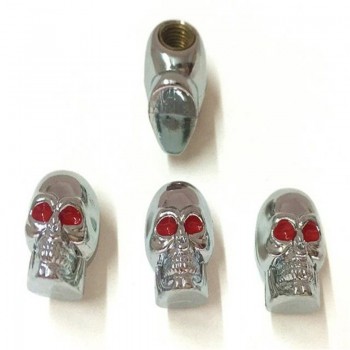 4Pcs/Lot Car  Wheel Tyre Tire Stem Rims Air Valve Cap Anti-Dust Covers For Skeleton Skull Cars Motorcycle Bikes Tire caps