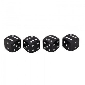 4pcs Dice Style Car Tire Wheel Tyre Caps Valve Stem Dust Covers