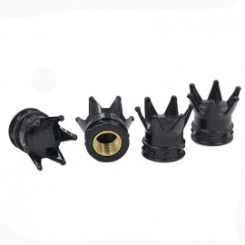 New arrival 2017 4PC Crown Tire/Wheel Air Stem Valve Caps For Car Truck Hot Rod BK valve caps for bmw For AUDI VW
