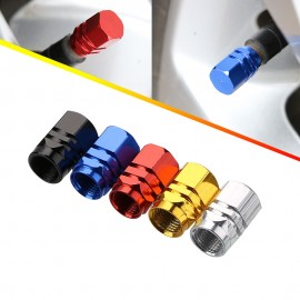 4pcs Auto Bicycle Car Tire Valve Caps Tyre Wheel Hexagonal Ventile Air Valve Stems Cover Dustproof Tire Accessories