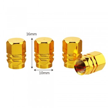 4pcs Auto Bicycle Car Tire Valve Caps Tyre Wheel Hexagonal Ventile Air Valve Stems Cover Dustproof Tire Accessories