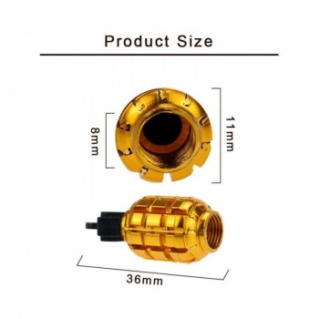 Aluminum Bomb Style Auto Car Truck Wheel Tire Valve Caps Bicycle Tyre Air Valve Stem Cover for Motorcycle 11 Color 7801