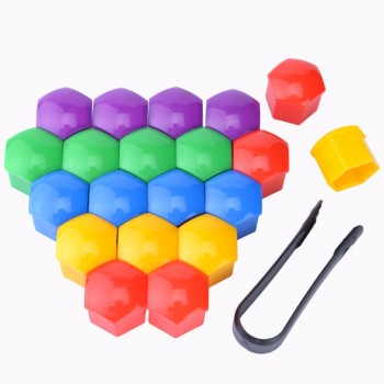 SPEEDWOW 21 mm Car Wheel Nuts Covers 20Pcs Wheel Screw Bolts Nut Caps Tyre Wheel Hub Covers Auto Hub Screw Protector