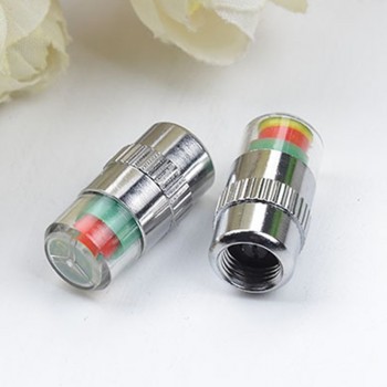 Liplasting 4pcs High Quality Automotive Alert Tire Pressure Cap Detection Monitoring External Valve Visual Warning