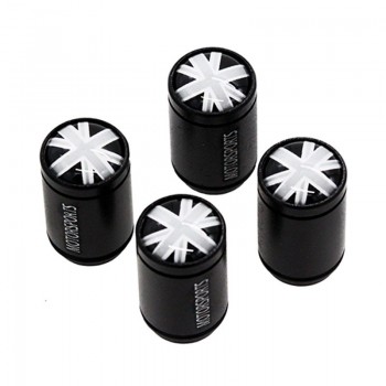 HAUSNN 4Pcs/Set Car Accessories Valve Caps UK England Flag Logo for Jaguar MINI Land Rover Smart Tire Stem Covers Car Styling