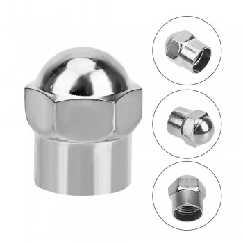 100Pcs Car Wheel Tire Valve Stem Cap Tire Accessories Airtight Cover Car Styling Chrome Plated Car Tyre Air Pressure Caps