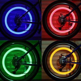 2Pcs Car Bike Bicycle Tire Wheel Valve Led Light Bike Wheel Spoke Lights CSL2017