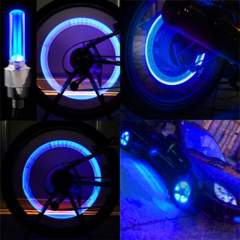 2Pcs Car Bike Bicycle Tire Wheel Valve Led Light Bike Wheel Spoke Lights CSL2017