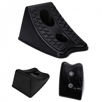 Black Car Stoppers Tire Parking Anti-skid Wheel Chocks Reverse Pad Plastic Heavy Duty Locator Truck