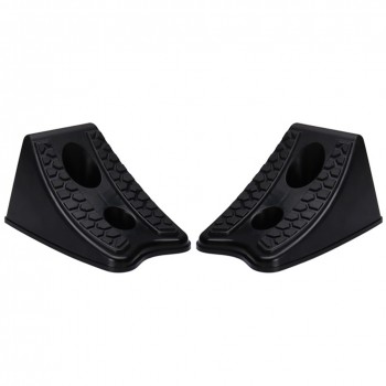 Black Car Stoppers Tire Parking Anti-skid Wheel Chocks Reverse Pad Plastic Heavy Duty Locator Truck