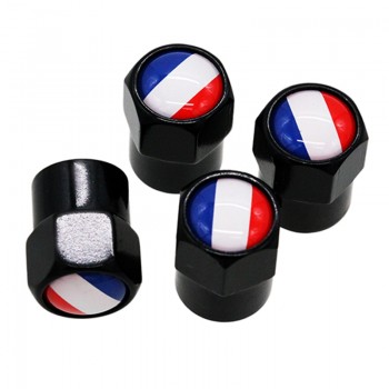 HAUSNN 4Pcs/Pack Car Accessories France Flag Logo Sticker Wheel Tire Valve Caps Stem Covers Auto Styling For Peugeot Citroen