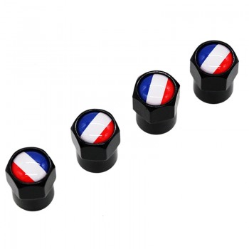 HAUSNN 4Pcs/Pack Car Accessories France Flag Logo Sticker Wheel Tire Valve Caps Stem Covers Auto Styling For Peugeot Citroen