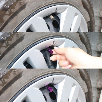 4pcs/set Aluminum Car Tyre Air Valve Caps Bicycle Tire Valve Cap case for skoda VRS octavia fabia rapid yeti superb Car Styling