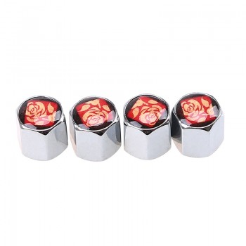POSSBAY Universal Car Wheel Tyre Valve Stems Caps Motorcycle Tire Air Valve Stem Silver Metal Anti-theft Dust Covers