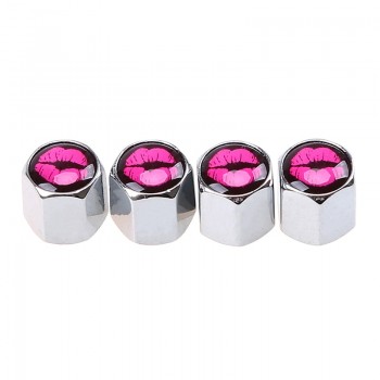 POSSBAY Universal Car Wheel Tyre Valve Stems Caps Motorcycle Tire Air Valve Stem Silver Metal Anti-theft Dust Covers