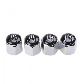 POSSBAY Universal Car Wheel Tyre Valve Stems Caps Motorcycle Tire Air Valve Stem Silver Metal Anti-theft Dust Covers