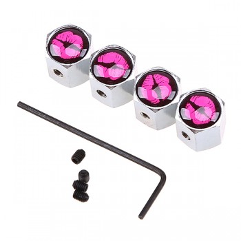 POSSBAY Universal Car Wheel Tyre Valve Stems Caps Motorcycle Tire Air Valve Stem Silver Metal Anti-theft Dust Covers