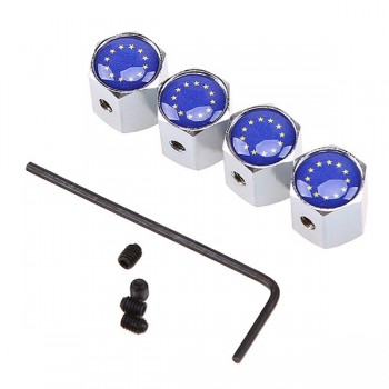POSSBAY Universal Car Wheel Tyre Valve Stems Caps Motorcycle Tire Air Valve Stem Silver Metal Anti-theft Dust Covers
