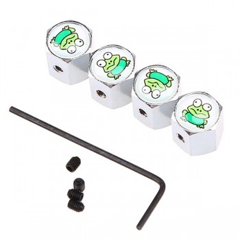 POSSBAY Universal Car Wheel Tyre Valve Stems Caps Motorcycle Tire Air Valve Stem Silver Metal Anti-theft Dust Covers