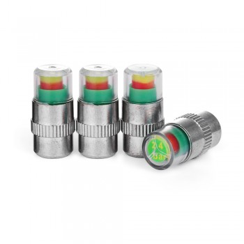 4Pcs/set Cars Tire Air Pressure Monitor Alert Indicator Tire Valve Cap Gauge Car Accessories