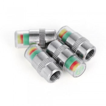 4Pcs/set Cars Tire Air Pressure Monitor Alert Indicator Tire Valve Cap Gauge Car Accessories