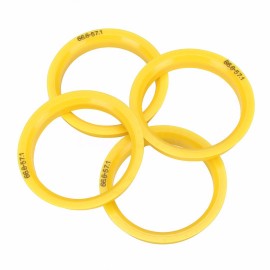 4Pcs 66.6-57.1mm Yellow Plastic Wheel Hub Centric Rings For Audi Skoda Wheel Rim Parts Car Accessories