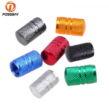 POSSBAY 4 Pcs Aluminum Car Tyre Wheel Stem Air Valve Cap Bike Motorcycle Wheel Caps for Audi Ford BMW VW Honda Toyota