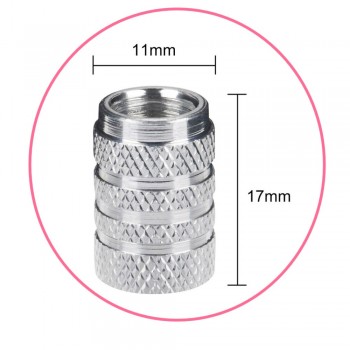 8pcs Tire Stem Valve Caps Aluminium Car Dustproof Caps Tire Wheel Stem Air Valve Caps (Silver)