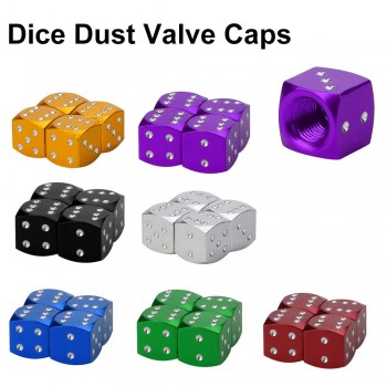 2017 Car-styling tires cap 4Pc Dice Dust Valve Caps Car Motorcycles Electric Cars 80s Novelty Fun Retro