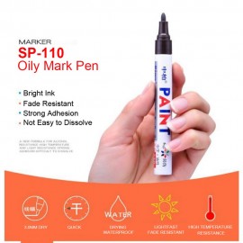 1pc Waterproof Lacquer Oil Pen Car Wheel Tire Pen Mark DIY Black Card Album Oily Metal Pen Permanent Paint Marker Pen 12 Colors