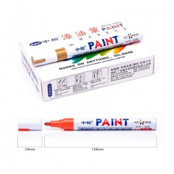 1pc Waterproof Lacquer Oil Pen Car Wheel Tire Pen Mark DIY Black Card Album Oily Metal Pen Permanent Paint Marker Pen 12 Colors