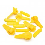 12pcs Yellow Tyre Tire Changer Mount Demount Head Duckhead Insert Rim Protector Nylon Plastic 4.2cm x 1cm x 0.7cm