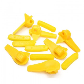 12pcs Yellow Tyre Tire Changer Mount Demount Head Duckhead Insert Rim Protector Nylon Plastic 4.2cm x 1cm x 0.7cm