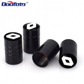 Doofoto Car Styling Auto Bicycle Wheel Tire Valve Tyre Air Caps Case For Renault Clio Scenic Megane Accessories Car-Styling 4pcs