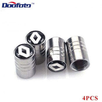 Doofoto Car Styling Auto Bicycle Wheel Tire Valve Tyre Air Caps Case For Renault Clio Scenic Megane Accessories Car-Styling 4pcs