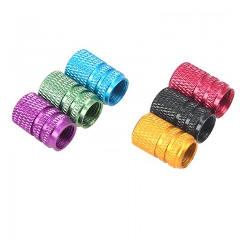 POSSBAY 4Pcs Universal Aluminum Car Tyre Air Valve Caps Bicycle Tire Valve Cap Car Wheel Cover Styling Round Tire Accessories