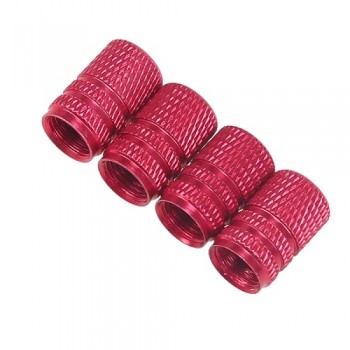 POSSBAY 4Pcs Universal Aluminum Car Tyre Air Valve Caps Bicycle Tire Valve Cap Car Wheel Cover Styling Round Tire Accessories