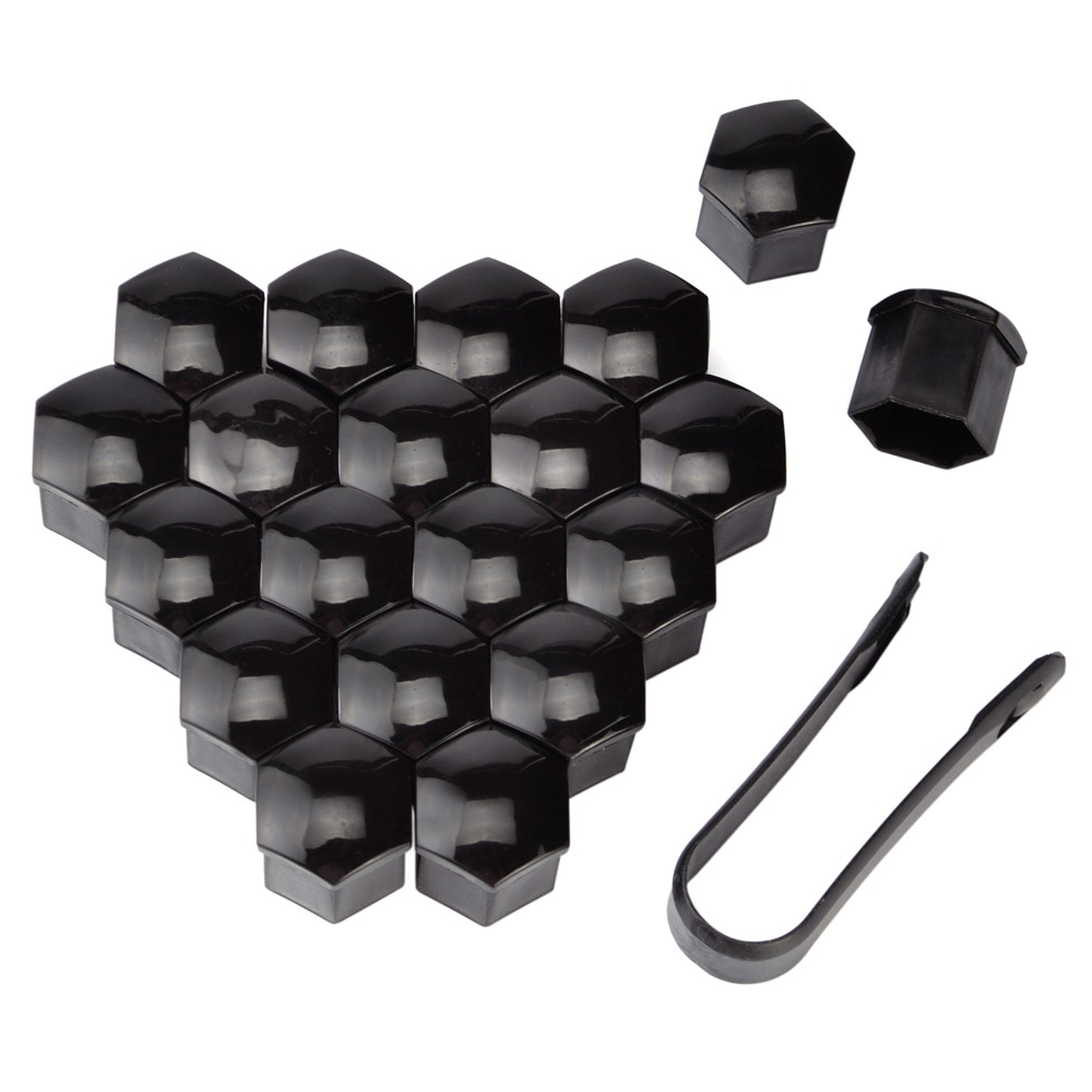 SPEEDWOW 20pcs 19mm Tyre Wheel Hub Covers Wheel Nuts Covers Protection Caps Tire Wheel Screw Bolts Nut Caps Hub Screw Protector