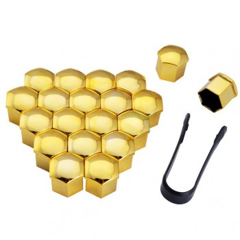 SPEEDWOW 20pcs 19mm Tyre Wheel Hub Covers Wheel Nuts Covers Protection Caps Tire Wheel Screw Bolts Nut Caps Hub Screw Protector