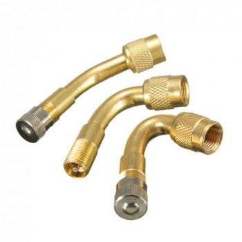 90 Degree Brass Air Tyre Valve Schrader Valve Stem with Extension Adapter for Car Truck Motorcycle Motor Auto car-styling